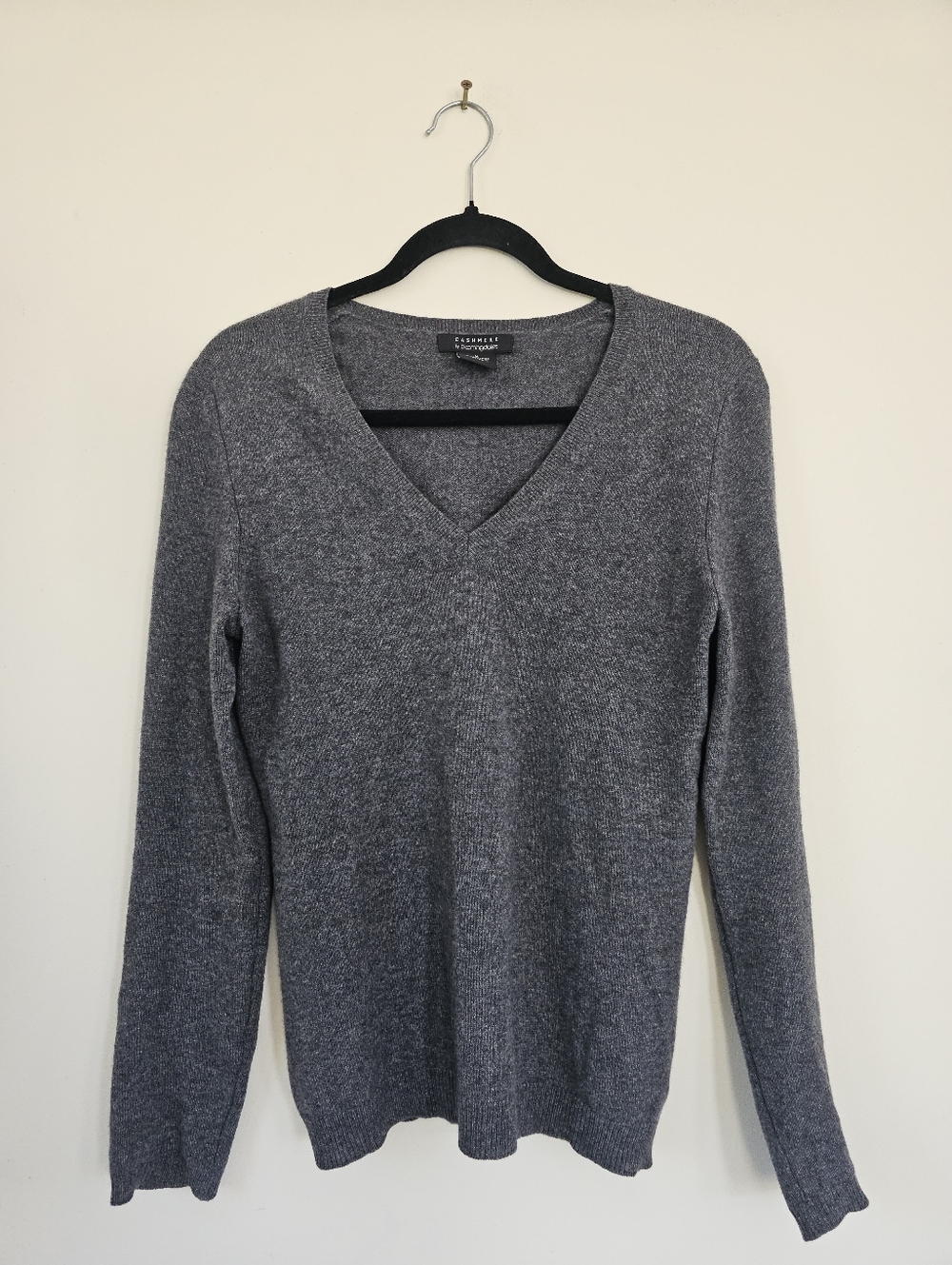 Bloomingdale's Gray V-Neck Sweater